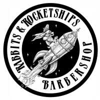 Rabbits and Rocketships Barbershop Logo