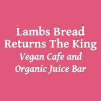 Lambs Bread Returns The King Vegan Cafe and Organic Juice Bar Logo