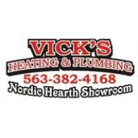 Vick's Heating & Plumbing Nordic Hearth Showroom Logo