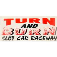 Turn & Burn slot car raceway Logo