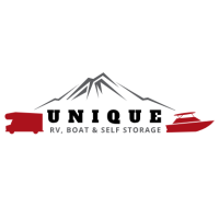 Unique RV Boat & Self Storage Logo