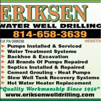 Eriksen Water Well Drilling and Pump Service Logo