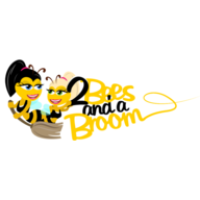 2 Bees And A Broom Logo