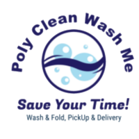 Poly Clean Wash Me Coin Laundry Center Logo