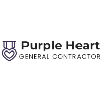 Purple Heart General Contractor Logo