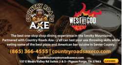 Country Roads Axe Co. featuring West by God CoalFired Pizza