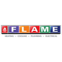 Flame Heating, Cooling, Plumbing & Electrical Logo