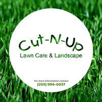 Cut-N-Up Lawn Care And Landscape Logo