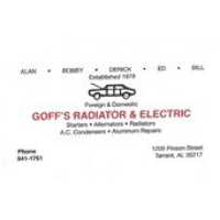 Goff's Radiator & Electric Inc Logo