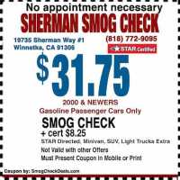 Sherman Smog Check Logo