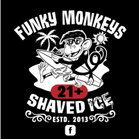 Funky Monkeys Shaved Ice 21+ Logo