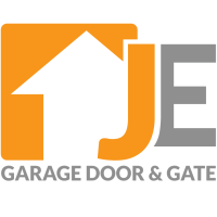 JE Garage Door & Gate Logo