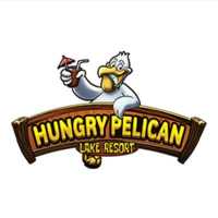 Hungry Pelican at the Dam Logo