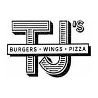 TJ's Burgers, Wings, and Pizza Logo