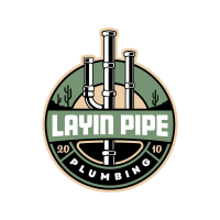 Layin Pipe Plumbing Logo