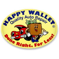 Happy Wallet Quality Auto Repair Logo