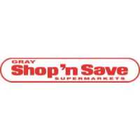 Gray Shop 'n Save Logo