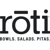 Roti Mediterranean Bowls. Salads. Pitas. Logo