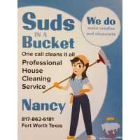 Suds in a Bucket House Cleaning Service Logo