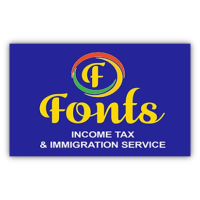 Fonts Income Tax & Immigration Service Logo