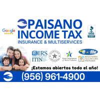Paisano Income Tax, Insurance, Multiservices Logo