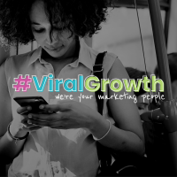 Viral Growth Marketing + Design Logo
