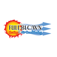 Full Blown Heating And Air Conditioning Logo