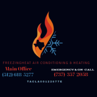 Freezing Heat Air Conditioning and Heating Logo