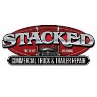 Stacked Commercial Truck & Trailer Repair Logo