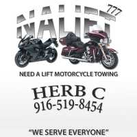 Need A Lift Motorcycle Towing Logo
