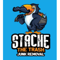 Stache The Trash Logo