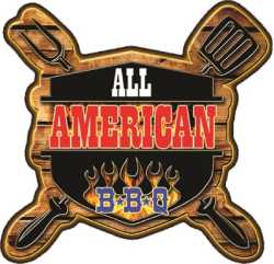 All American BBQ (Barbecue) Smoked Ribs & Mesquite Fire Pit